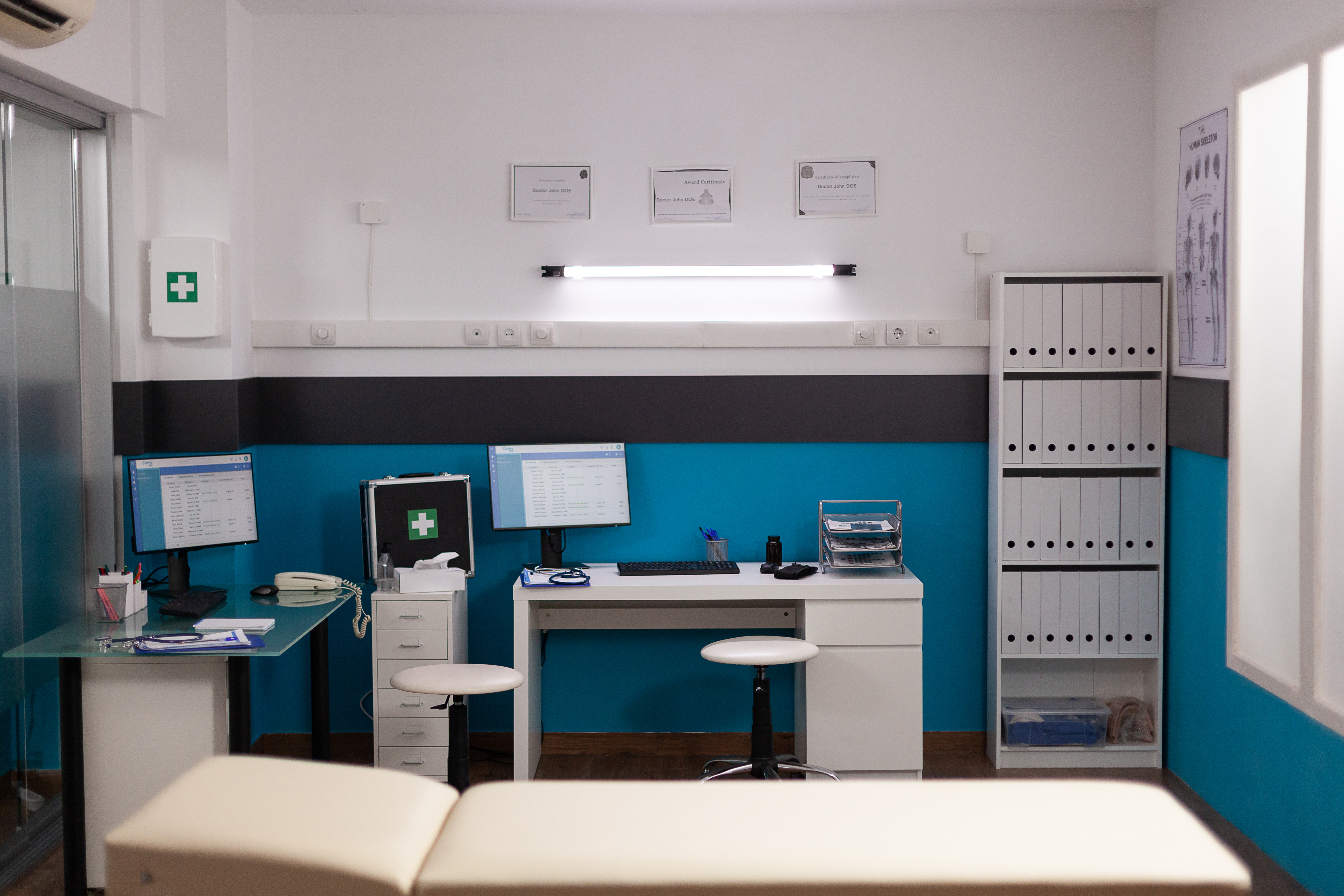 empty hospital office with nobody in it having modern professional furniture
